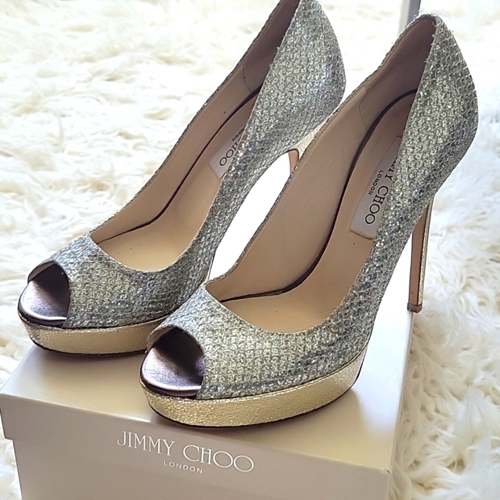 Jimmy Choo Luna Peep Toe Pump